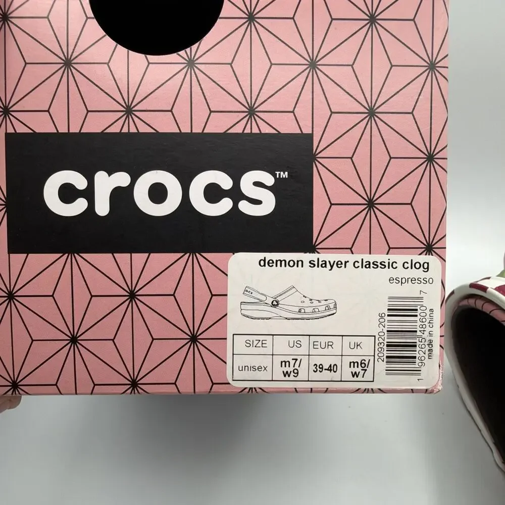 Crocs Classic Clog x Demon Slayer Nezuko US Men’s size 7 W 9 Accessories Read